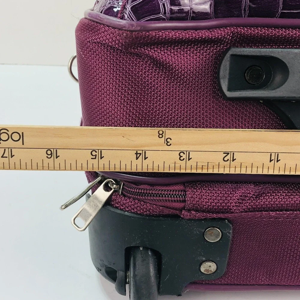 Samsonite Silhouette Carry-On Suitcase Purple 2-Wheel Under Seat Luggage